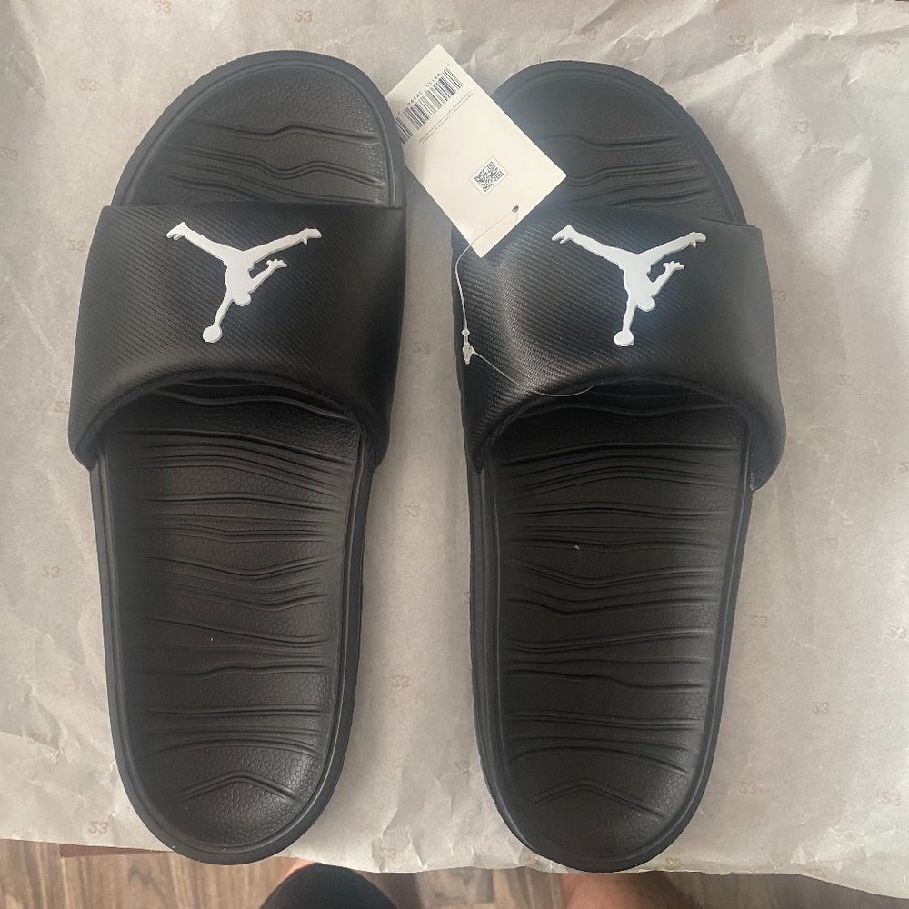 Air Jordan Break Slide Black White Size 12M (US) DEADSTOCK